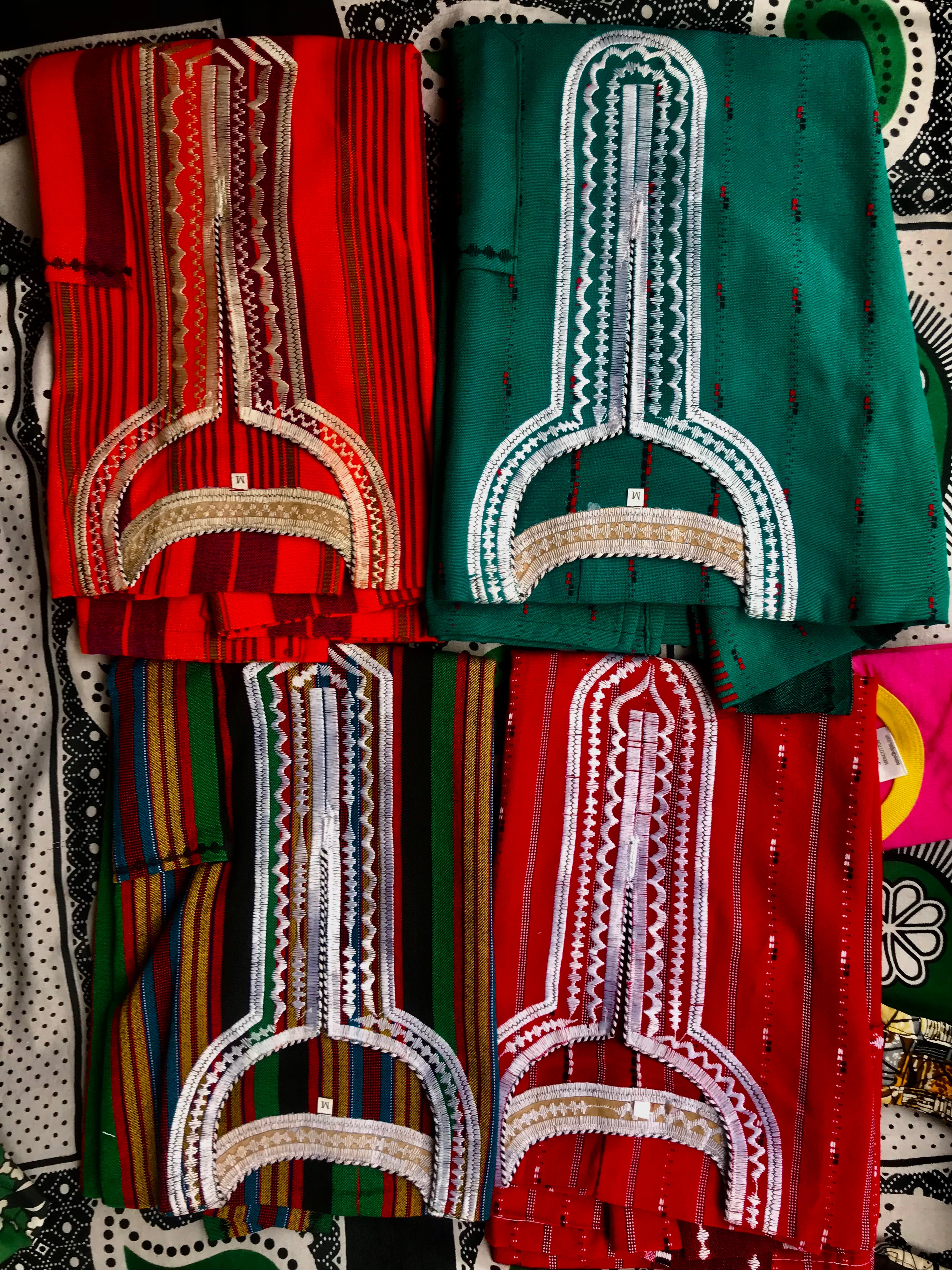 Traditional African Embroidered Shirt – Unisex (Multiple Colors)